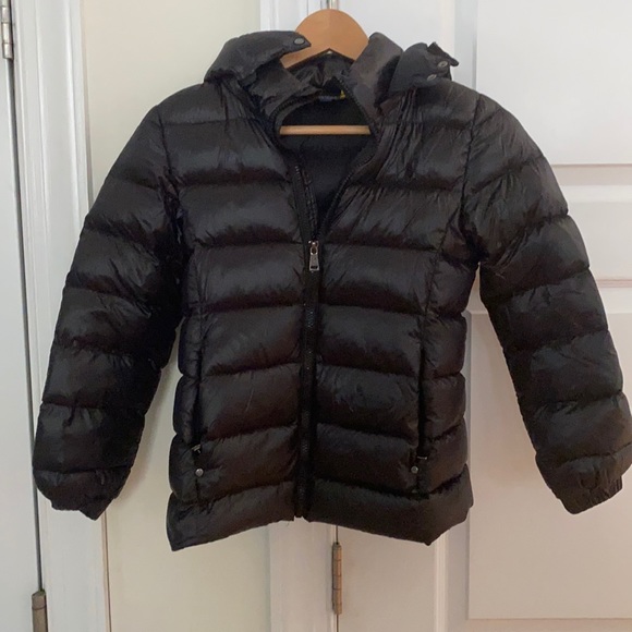 Girls Polo Ralph Lauren black puffer jacket - Picture 1 of 6